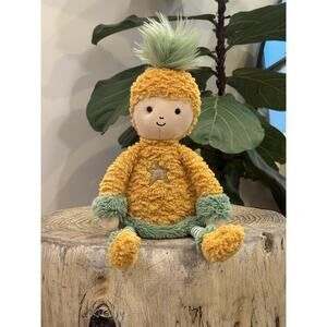 Jellycat Perkies Perky Pineapple Top Princess Doll Jelly Cat Plush